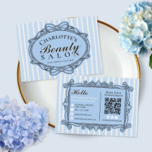 Blauw Vintage Boog Frame Schoonheidssalon Bedrijfs