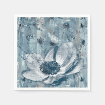 Blauw vintage botanische illustratie