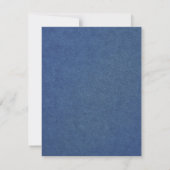 Blauw vintage elegant save the date (Achterkant)
