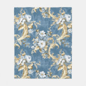 Blauw Vintage Fleece Deken (Voorkant)