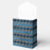 Blauw Vintage Grunge Nautilus Bedankdoosjes (Geopend)