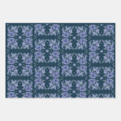 Blauw Vintage Inpakpapier Vel (Voorkant 3)