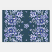 Blauw Vintage Inpakpapier Vel (Voorkant)