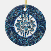 Blauw Vintage Kerst Ornament (Voorkant)