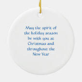 Blauw Vintage Kerst Ornament (Achterkant)