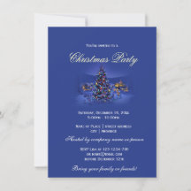 Blauw vintage kerstboom besneeuwde nacht feest