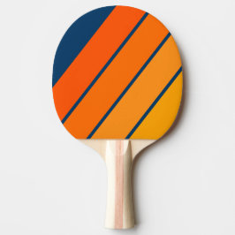 Blauw Vintage Krachtig Gestreept Tafeltennisbatje