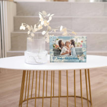 Blauw Vintage ontwerp met citaat Aangepaste foto b
