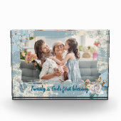 Blauw Vintage ontwerp met citaat Aangepaste foto b (Voorkant)