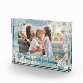 Blauw Vintage ontwerp met citaat Aangepaste foto b (Rechts)