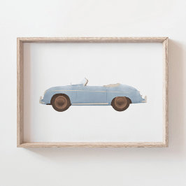 Blauw Vintage Speedster Kinderkamer Decoratie