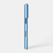 Blauw Vintage Strepenpatroon iPhone Hoesje (Rechterkant)