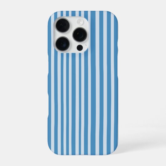 Blauw Vintage Strepenpatroon iPhone Hoesje (Achterkant)