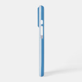 Blauw Vintage Strepenpatroon iPhone Hoesje (Linkerkant)