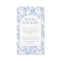 Blauw Vintage Toile De Jouy Jongen Script Baby Sho