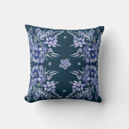 Blauw Vintage Vierkant Kussen