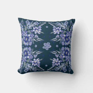 Blauw Vintage Vierkant Kussen