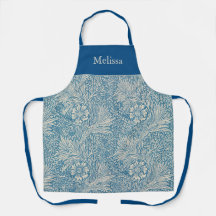 Blauw Vintage William Morris Patroon Marigold Naam