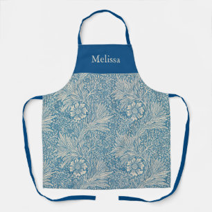Blauw Vintage William Morris Patroon Marigold Naam Schort