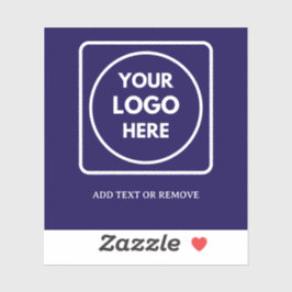 Blauw vinyl logo zakelijke promo QR-code label