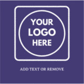 Blauw vinyl logo zakelijke promo QR-code label (Voorkant)