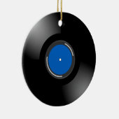 Blauw vinylrecord keramisch ornament (Rechts)