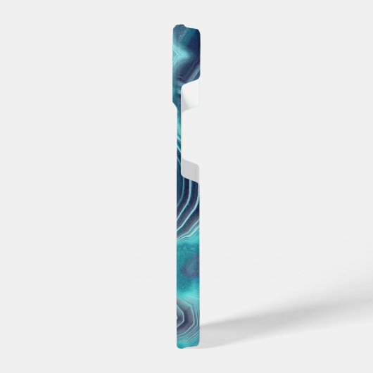 Blauw & Violet Agaat Geode iPhone Hoesje (Linkerkant)