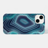 Blauw & Violet Agaat Geode iPhone Hoesje (Achterkant horizontaal)