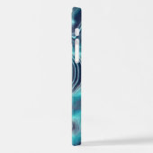 Blauw & Violet Agaat Geode iPhone Hoesje (Linkerkant)