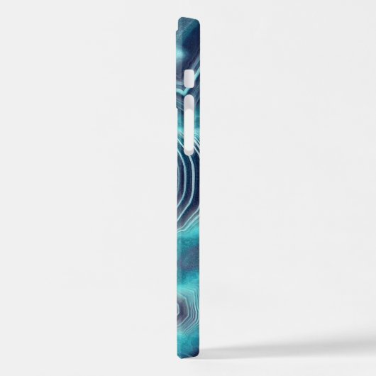 Blauw & Violet Agaat Geode iPhone Hoesje (Linkerkant)