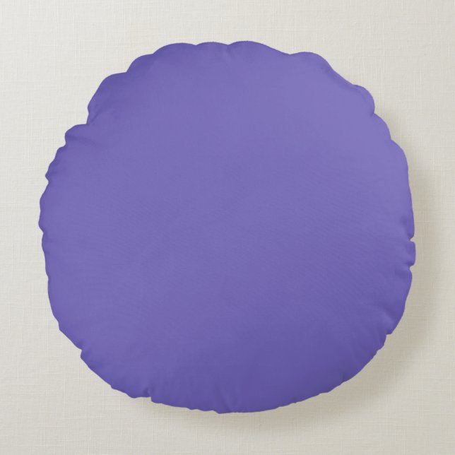 Blauw-violet (Crayola) (effen kleur) Rond Kussen (Voorkant)