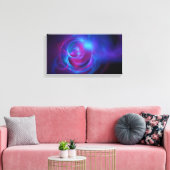 Blauw Violet en roze Cosmic Swirly fractal Canvas Afdruk (Insitu (Woonkamer))