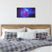 Blauw Violet en roze Cosmic Swirly fractal Canvas Afdruk (Insitu (Slaapkamer))