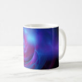 Blauw Violet en roze Cosmic Swirly Fractal Koffiemok (Voorkant rechts)
