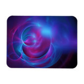 Blauw Violet en roze Cosmic Swirly Fractal Magneet (Horizontaal)