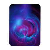 Blauw Violet en roze Cosmic Swirly Fractal Magneet (Verticaal)