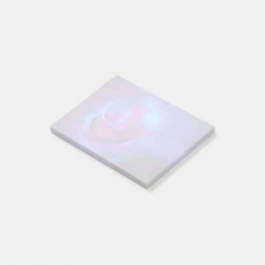 Blauw Violet en roze Cosmic Swirly fractal Post-it® Notes (Schuin)