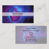 Blauw Violet en roze Cosmic Swirly fractal Visitekaartje (Voorkant / Achterkant)