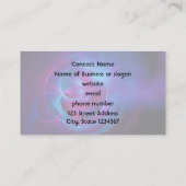 Blauw Violet en roze Cosmic Swirly fractal Visitekaartje (Achterkant)