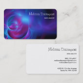 Blauw Violet en roze Cosmic Swirly fractal Visitekaartje (Voorkant / Achterkant)