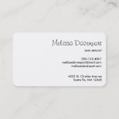 Blauw Violet en roze Cosmic Swirly fractal Visitekaartje (Achterkant)