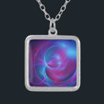 Blauw Violet en roze Cosmic Swirly Fractal Zilver Vergulden Ketting<br><div class="desc">Een surrealistisch fractaal afbeelding met cirkels en cirkels met een gekleurde paarse,  violette,  blauwe en roze kleur,  waardoor een psychedelisch abstract ontwerp wordt gemaakt. Heeft een kosmische kosmische kosmische ruimte met een gladde textuur,  gloeiende kleuren,  diepe schaduwen en heldere lichtgevende hoogtepunten.</div>