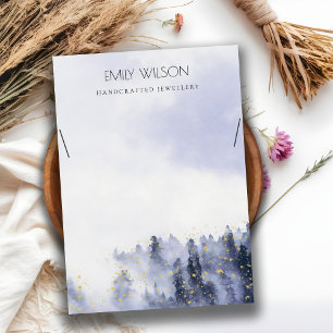 BLAUW VIOLET FOG SNEE LANDSCAPE KETTING VISITEKAARTJE