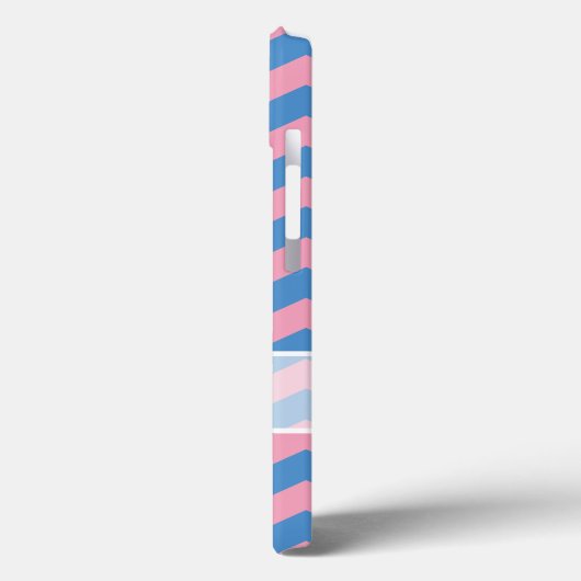 Blauw Violet Frosted Orchid Chevrons met vlinder Case-Mate iPhone Case (Achterkant / Links)