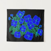 Blauw Violet Klein Wandkleed (Voorkant (horizontaal))