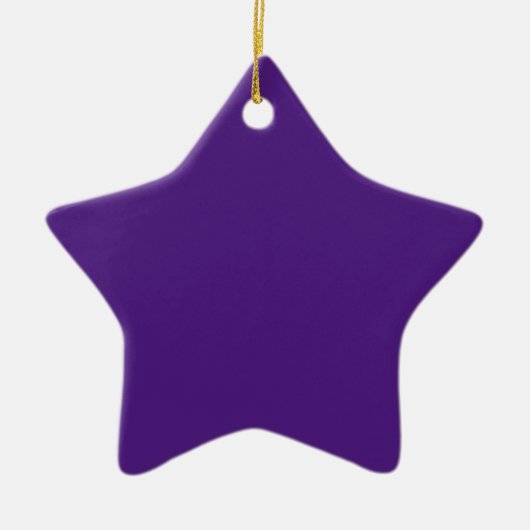Blauw-violet (kleurenwiel) (stevige kleur) keramisch ornament (Voorkant)