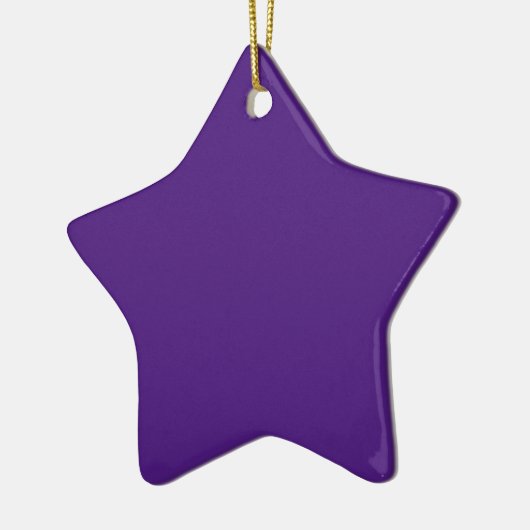 Blauw-violet (kleurenwiel) (stevige kleur) keramisch ornament (Links)