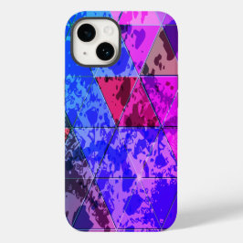 Blauw Violet Kleurrijke grunge textuur Case-Mate iPhone 14 Hoesje
