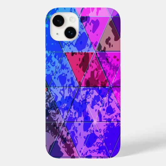 Blauw Violet Kleurrijke grunge textuur Case-Mate iPhone Case (Achterkant)
