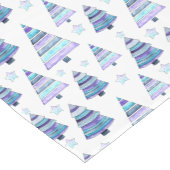 Blauw Violet modern kerstboompatroon Korte Tafelloper (Hoek)